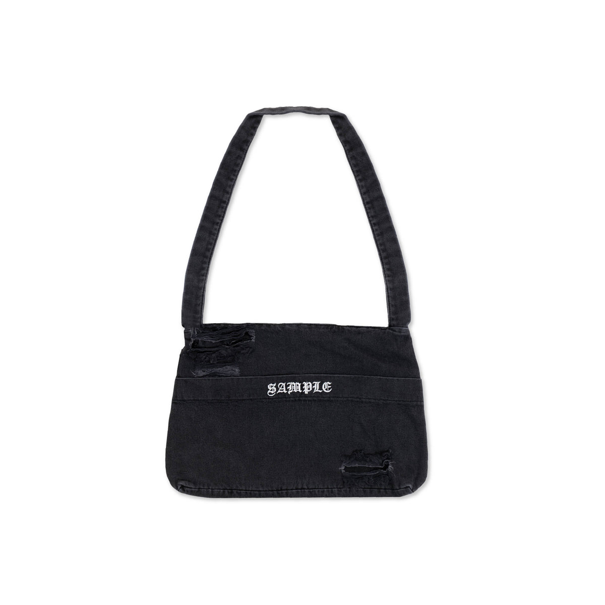 RIPPED BLACK DENIM BAG – sample030