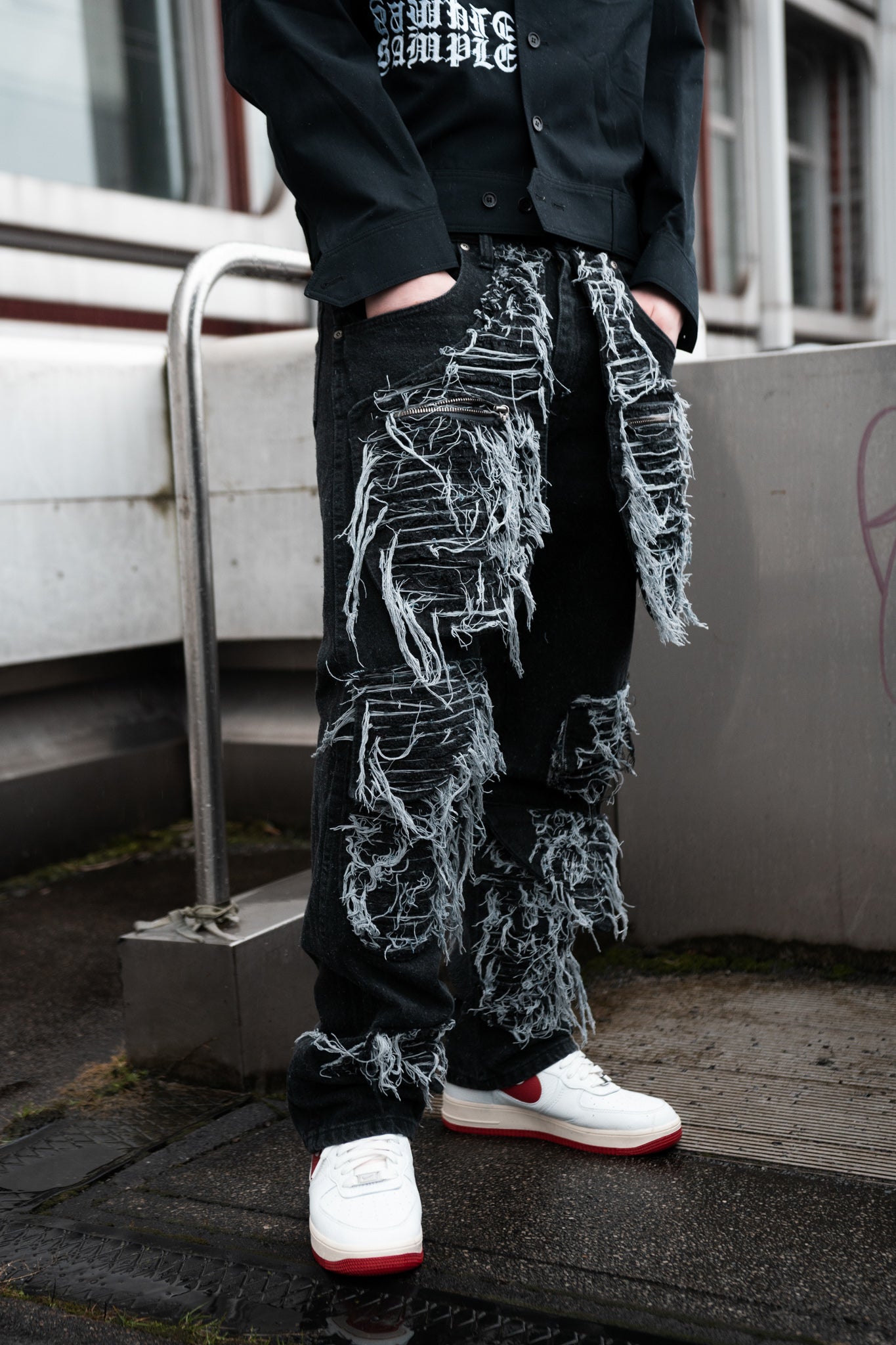 Alure x Sample ripped denim