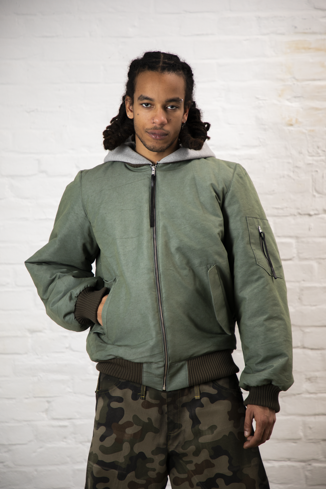 AIRBAG BOMBER JACKET CANVAS