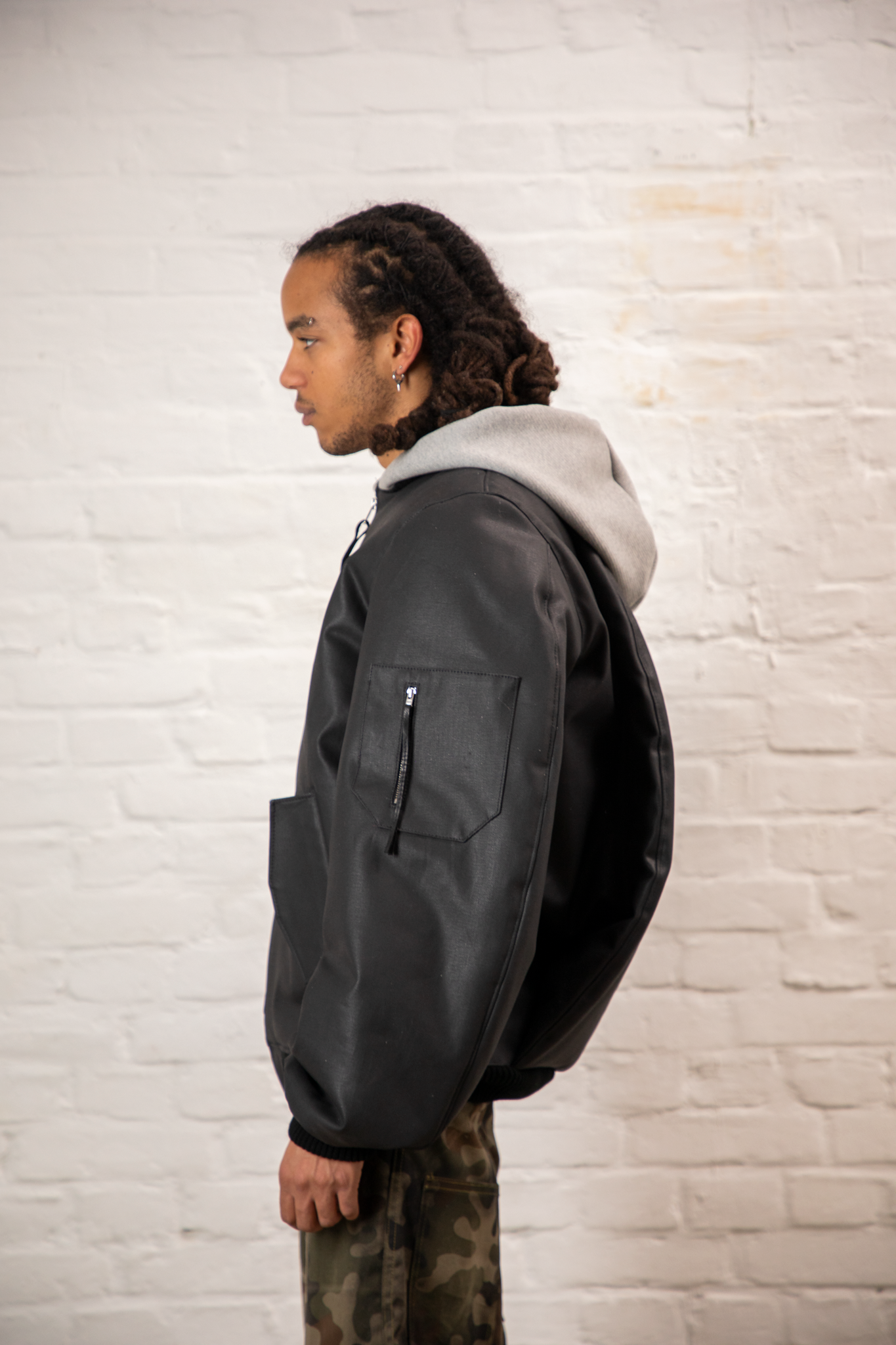 AIRBAG BOMBER JACKET DENIM