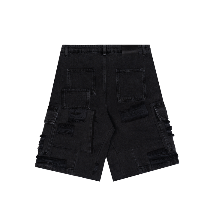 DISTRESSED DENIM SHORTS
