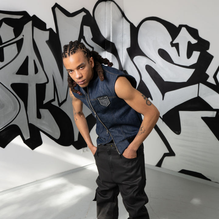 ATELIER VEST JERSEY DENIM