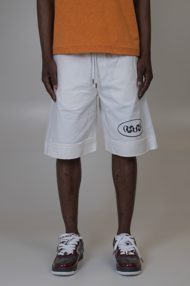 Cream Logo Shorts