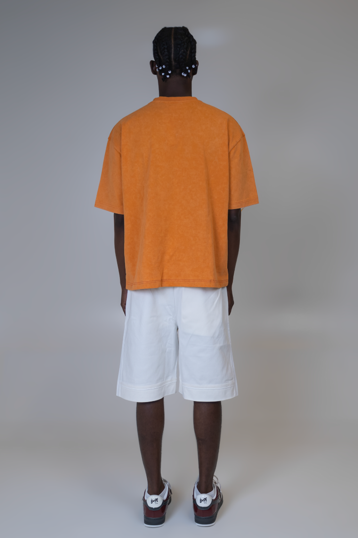 Cream Logo Shorts