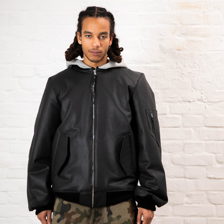 AIRBAG BOMBER JACKET DENIM