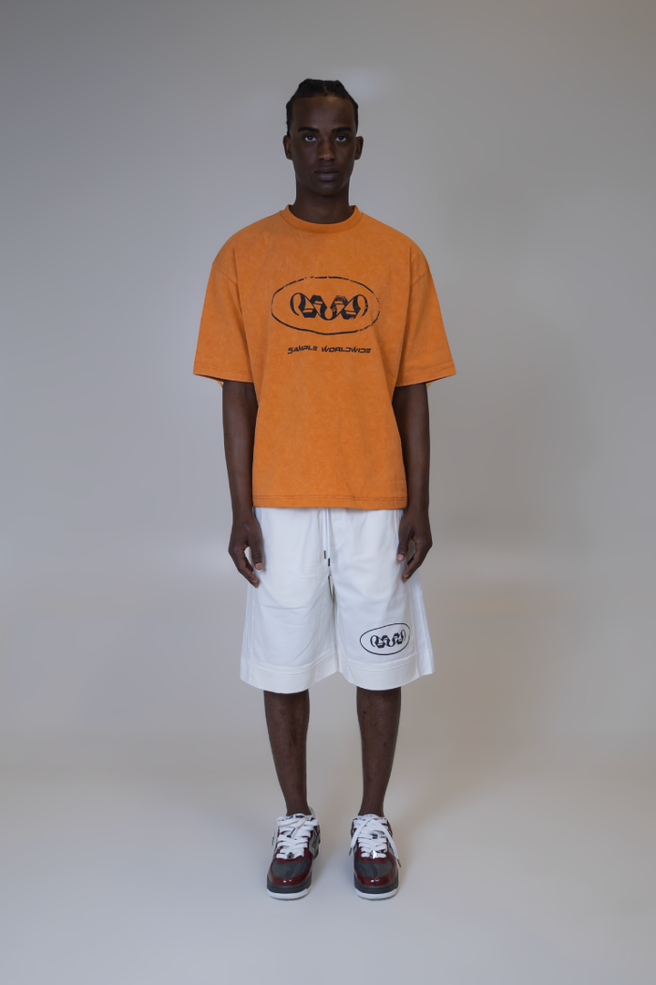 Cream Logo Shorts