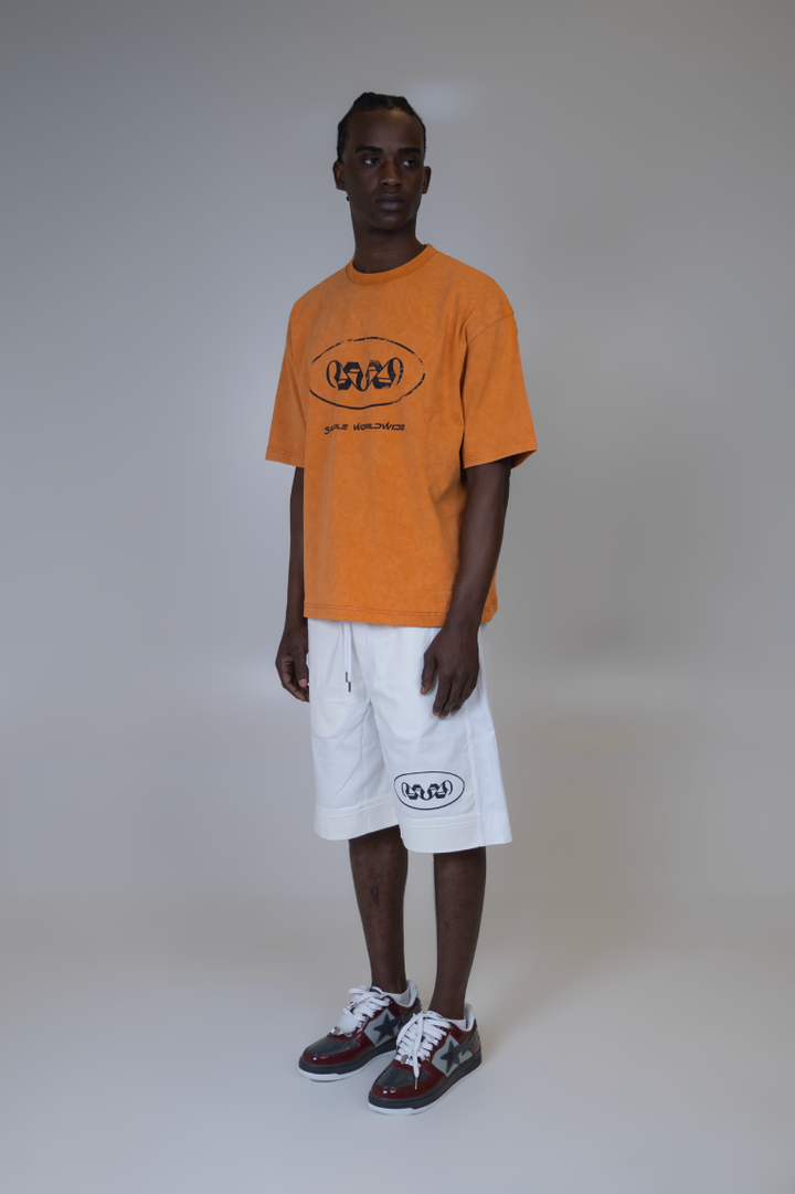 Cream Logo Shorts