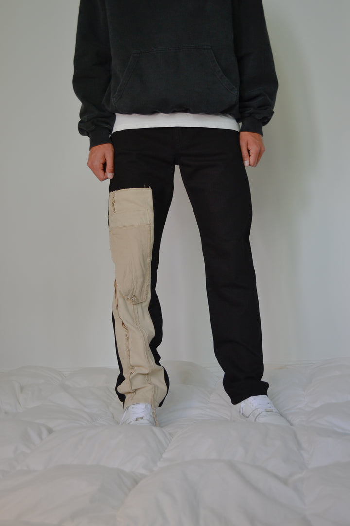 Beige Sleeve Denim