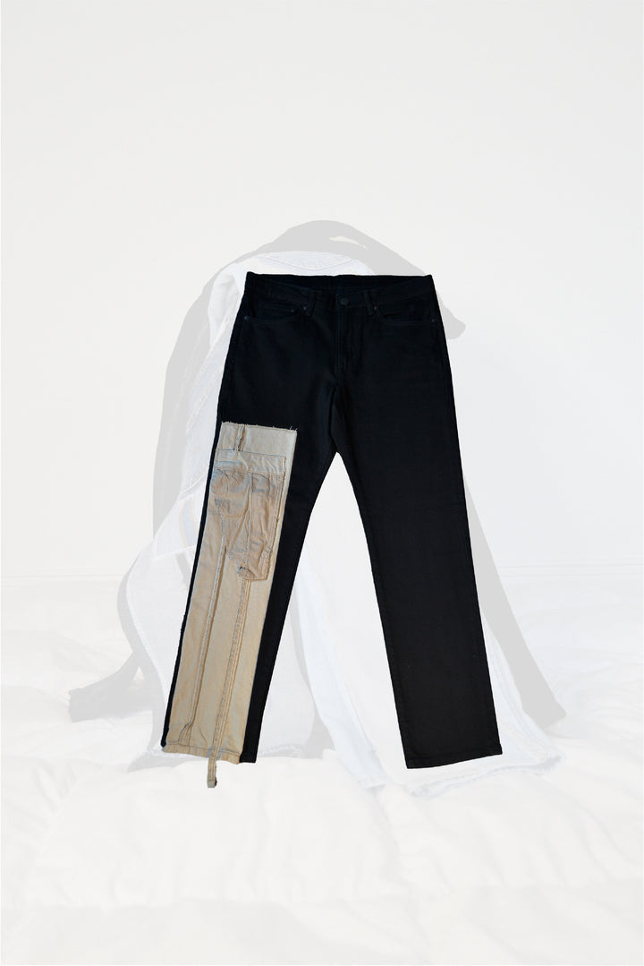 Beige Sleeve Denim